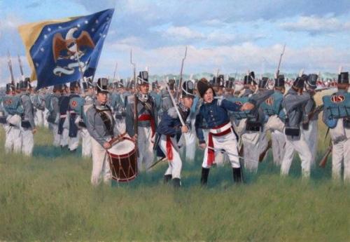 historicaltimes:Scott’s Brigade engages British Regulars in line combat at the Battle of Chippawa, J