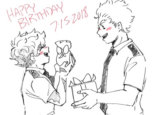 Here’s a quick doodle from Twitter! Happy bday to two good boys
