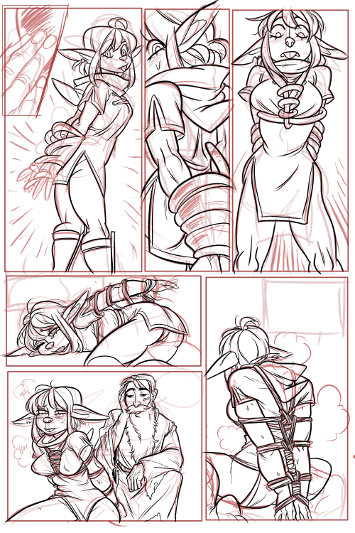 Here are some old ass unfinished pages for my original Balst smutt peddler story though. The art is 