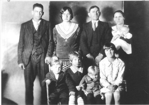 The Lawson family. The father, Charlie, (3rd top) murdered all except his eldest son, Aurthur (1st t