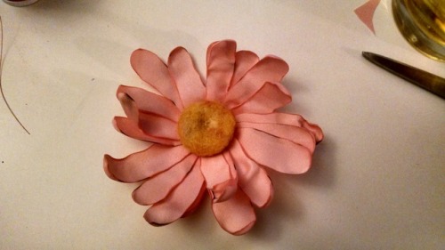 Making a flower. My fingers are slightly charred now.