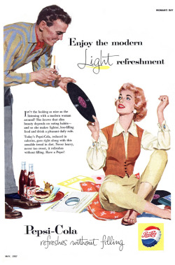 vintagechampagnefever:  1957 Pepsi advert 