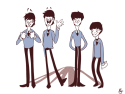 thewritingberry:  .:The Beatles Cartoon:. by *Jim-H 