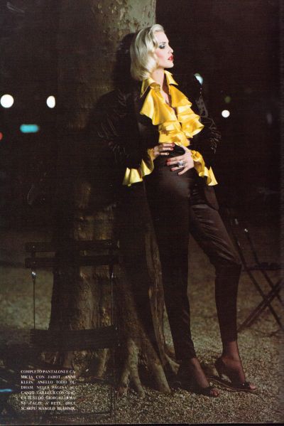 fashiontimeless:fashiontimeless:Nadja Auermann by Steven Meisel for Vogue Italia,
