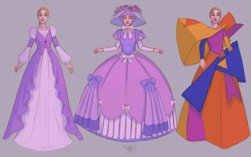 Rapunzel’s dresses  °˖✧◝(⁰▿⁰)◜✧˖° What’s your favorite? I learned to love the middle one and d