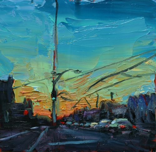 ashleyfrostart:“North Melbourne Study #11”Oil on board, 16x16cm, 2013www.ashleyfrost.com.au