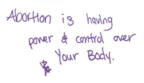 To this #Poderosa, abortion looks like having power and control over your body.