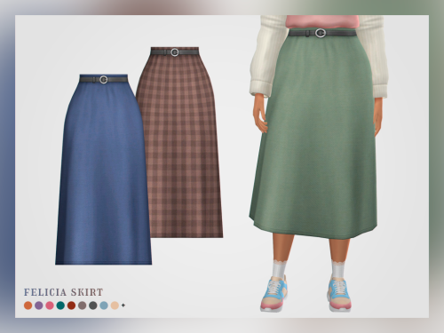 pixelette-cc:Felicia SkirtNew mesh / EA mesh editBGCAll LODs22 swatches1k polysColor taggedDisallowe