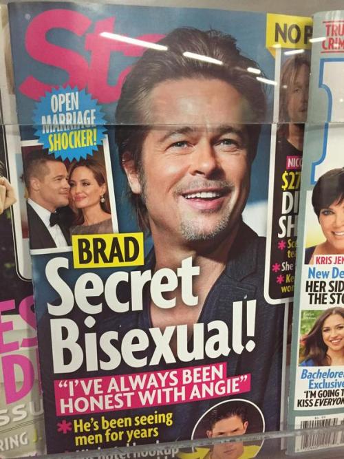 Yeah, how much of a SECRET BISEXUAL~! can he be if it’s on the cover of a magazine? Secret dou