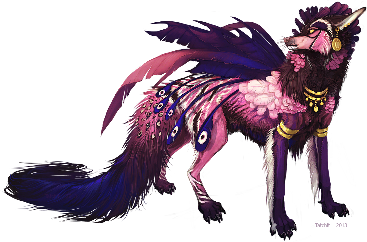 wolfkinz:  Feathered Canines - by Tatchit