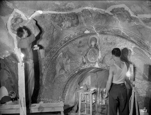 speciesbarocus:Restoration of the Church of the Holy Saviour in Chora, by Thomas Whittemore and his 