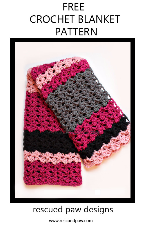 Simple Striped Crochet Blanket Pattern: The Elise