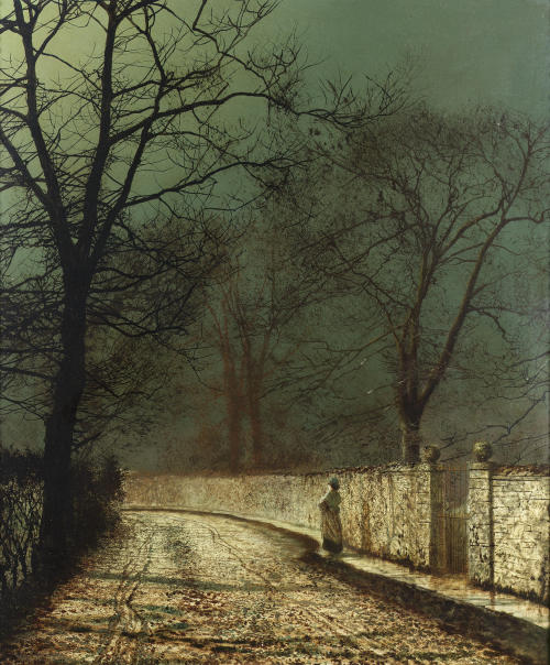 laclefdescoeurs:A November Night, 1874, John Atkinson Grimshaw