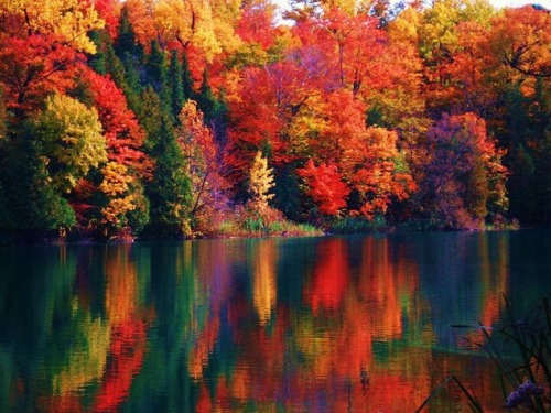 Fall: Green Lakes in Syracuse, New York