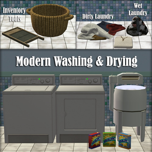 fireflowersims:sunmoon-starfactory:Loads O’ Laundry  Requirements● Easy Inventory Check● Easy 