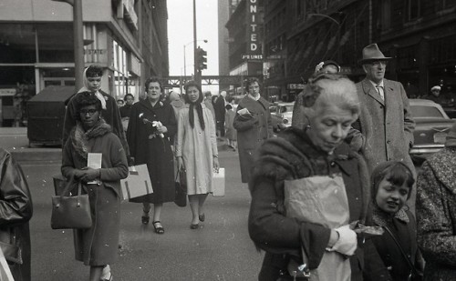 Christmas on State Street, 1962, Chicago. Lee Balterman