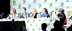 gilbertelena:  Ian takes a picture of Nina during the The Vampire Diaries Panel at Comic Con 