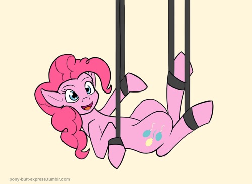 pony-butt-express:(15/366) Since I already started drawing mane six bondage, why not. I think this might not be what you expected though haha, I just can’t take Pinkie Pie too seriously. I think she would just be really silly about the bondage.ow0