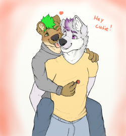 renakakib:  Hey cutie - by scruffyboy1