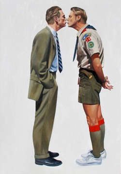 ‘Kissing and Shooting’ oil on canvas 