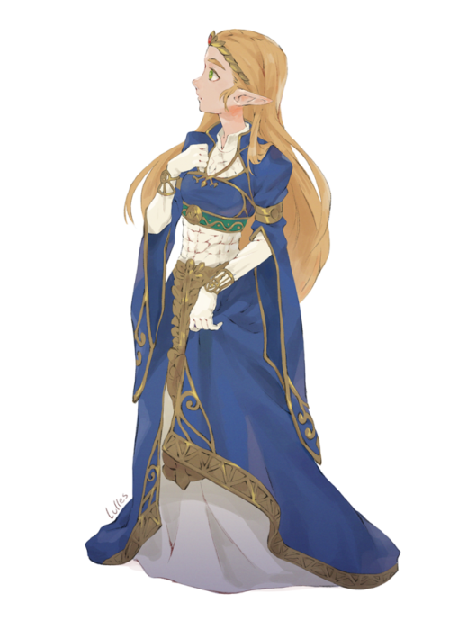 lulles: Though I miss the shoulder pauldrons from OoT and TP, the royal dress Zelda wears in BotW is very pretty too~