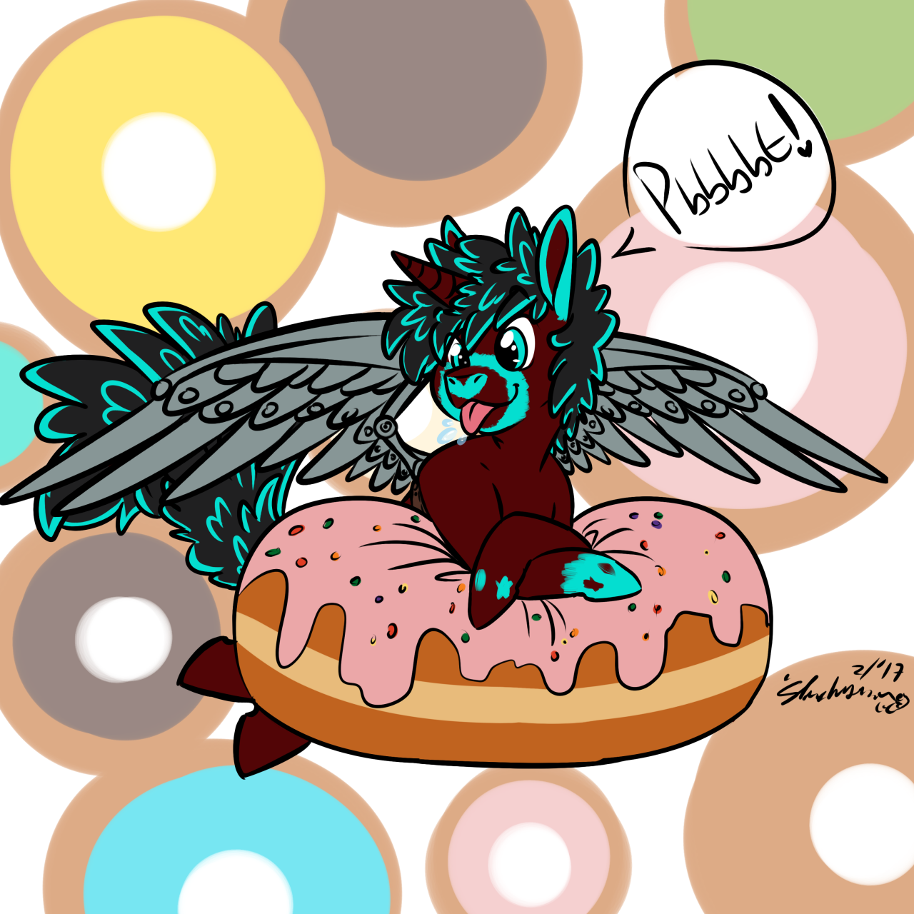 snowydesertfox: Donut pony doodles for my friend @askug and for another friend who