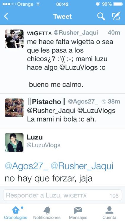 vegettaywillyseamancojones:  Tweet borrado de Luzuvlogs captura de @WigettaWIII (twitter)