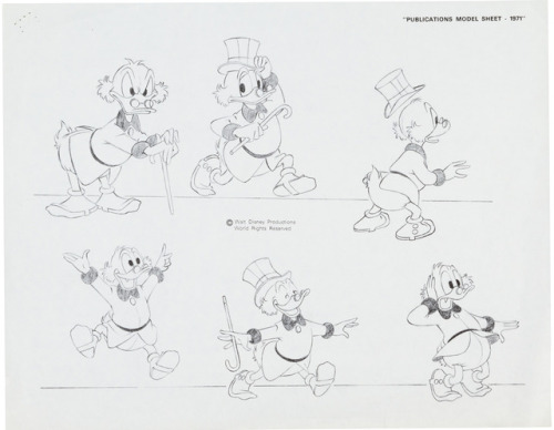 A few more in the 1971 Disney Publications series: model sheets for Uncle Scrooge, Three Little Pigs