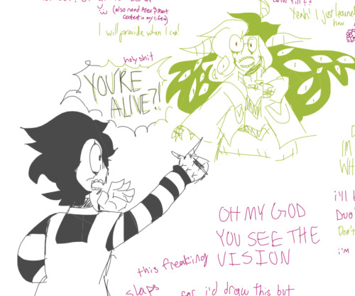 Everything Ive Drawn On The Whiteboard So Far (I Think) (the Last One Is My First Lyric Art For Pre-Clarisse/post-Jen