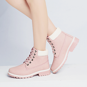 kaonoshi:Color Match Ankle Lace Up Kight Flat BootsDiscount Code : Joanna15 (15% off)