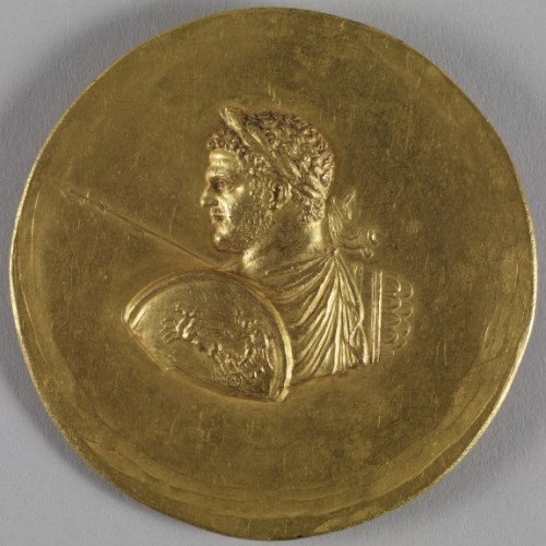 sadighgallery: Gold Medallion with Roman Emperor Caracalla 215-243 A.D. (Imperial Roman)