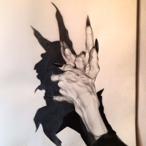 Casting #devils. #graphite #drawing #art #hands #Shadow #claws #charcoal #devil #demon #victorian #s