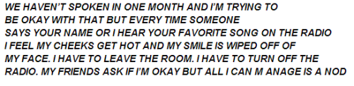 depresant:  i think i might still love you a little  