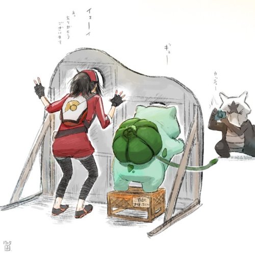 bulbasaur-propaganda: Artist  ふむな draws and imagines her life with her starter in an adorable comics.