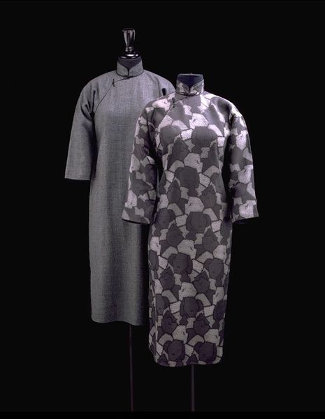 Qipao/Cheongsam1960-1970Hong Kong, China V&A MuseumWoven rayon with geometric designs