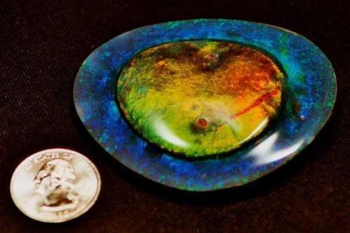 The Flame Queen One of the globe&rsquo;s most famous opal nodules displays an amazing bullseye e