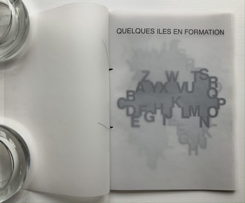 garadinervi:Étienne Pressager, Quelques îles en formation, (handsewn booklet), 2007, Ed