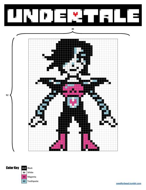 Undertale:  MettatonUndertale is owned by Toby Fox.Find more Undertale perler bead patterns and