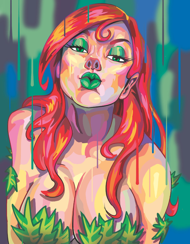 thecomicartblog:  Colour Gals! Harley Quinn and Poison Ivy portraits by Scott Prather.