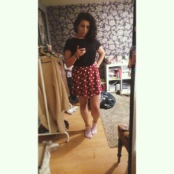 Minnie mouse!   #ootd #me #Selfie #mirrorselfie #skaterskirt