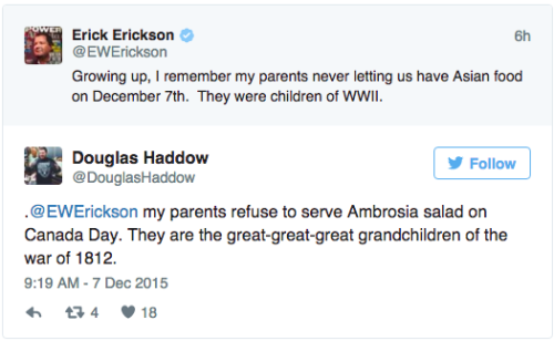 salon:salon:Erick Erickson memorializes Pearl Harbor bombing by unwittingly tweeting that his parent