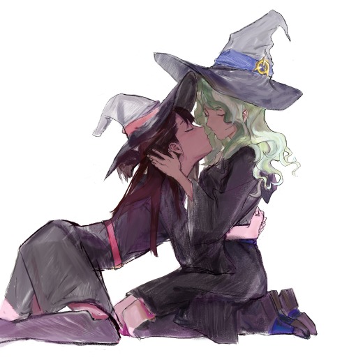 ✧･ﾟ: *✧ Kiss ✧ *:･ﾟ✧♡ Characters ♡ : Atsuko “Akko” Kagari ♥ Diana Cavendish♢