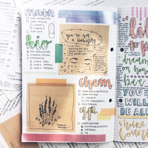 sprouht-studies: here are snippets of my bujo!!