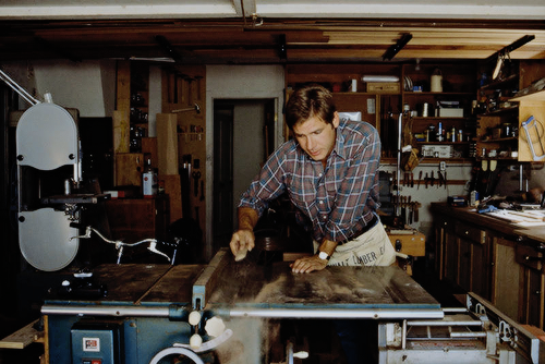 harrisonforddaily:Harrison Ford in his carpentry workshop, 1982.