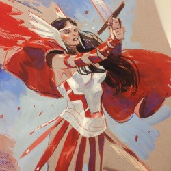 breitweiser:   Lady Sif (Thor) paint sketch at #dallascomiccon.  