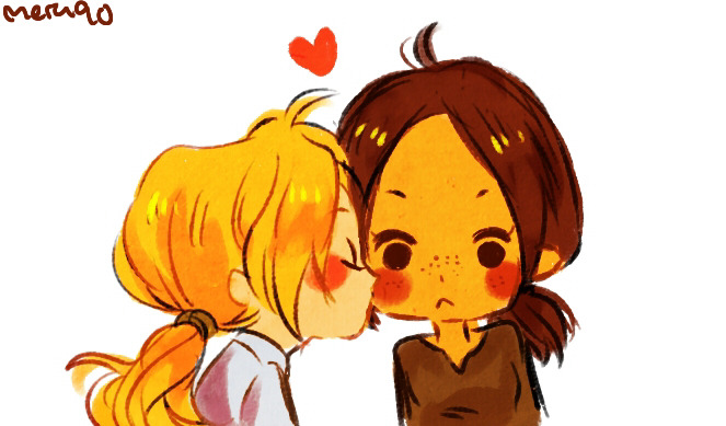 meru90:  blushing titans  (〃´ ▽｀〃). 
