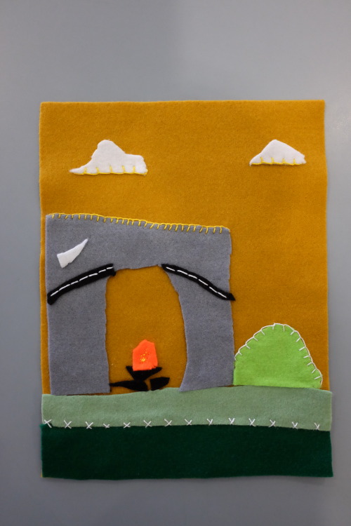 Final Stitched Felt Art Set 2 for ‘Project Earthworks’ Exhibition at The People’s Museum, Manchester
