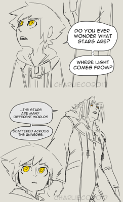 chachacharlieco:  Stars and LightXemnas’ dialogue from @live-wires-hell