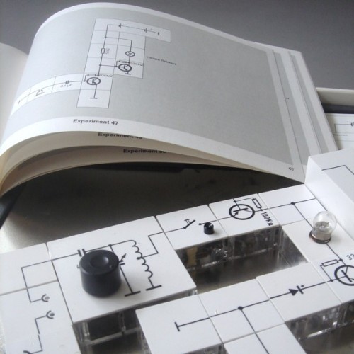 Dieter Rams & Jürgen Greubel, Lectron System, 1967-69. Elements, Experiment card, book laborator