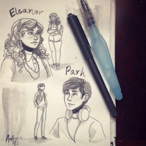aaliyamj:  Practicing inking with Eleanor & Park